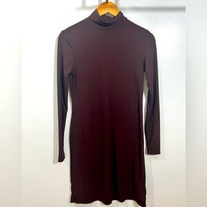 Elegant Brown Long Sleeve Dress